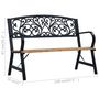 Voir la diapositive 6 : VIDAXL Banc de jardin 120 cm Bois