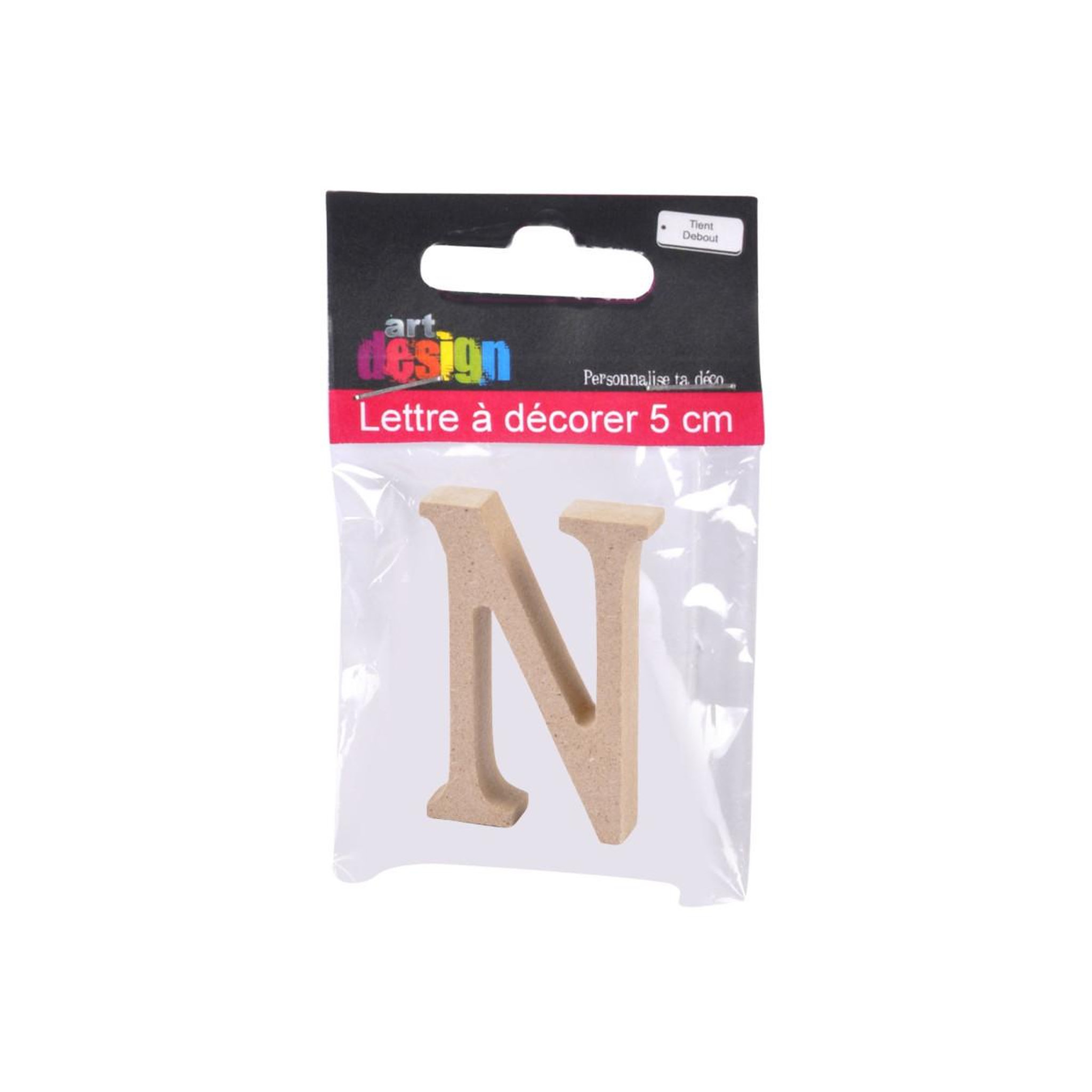 Voir la diapositive 2 : HOMEA Lettre à Décorer  N  5cm Naturel
