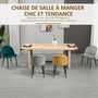 Voir la diapositive 5 : HOMCOM Chaises de visiteur design scandinave - lot de 4 chaises - velours gris bleu canard moutarde