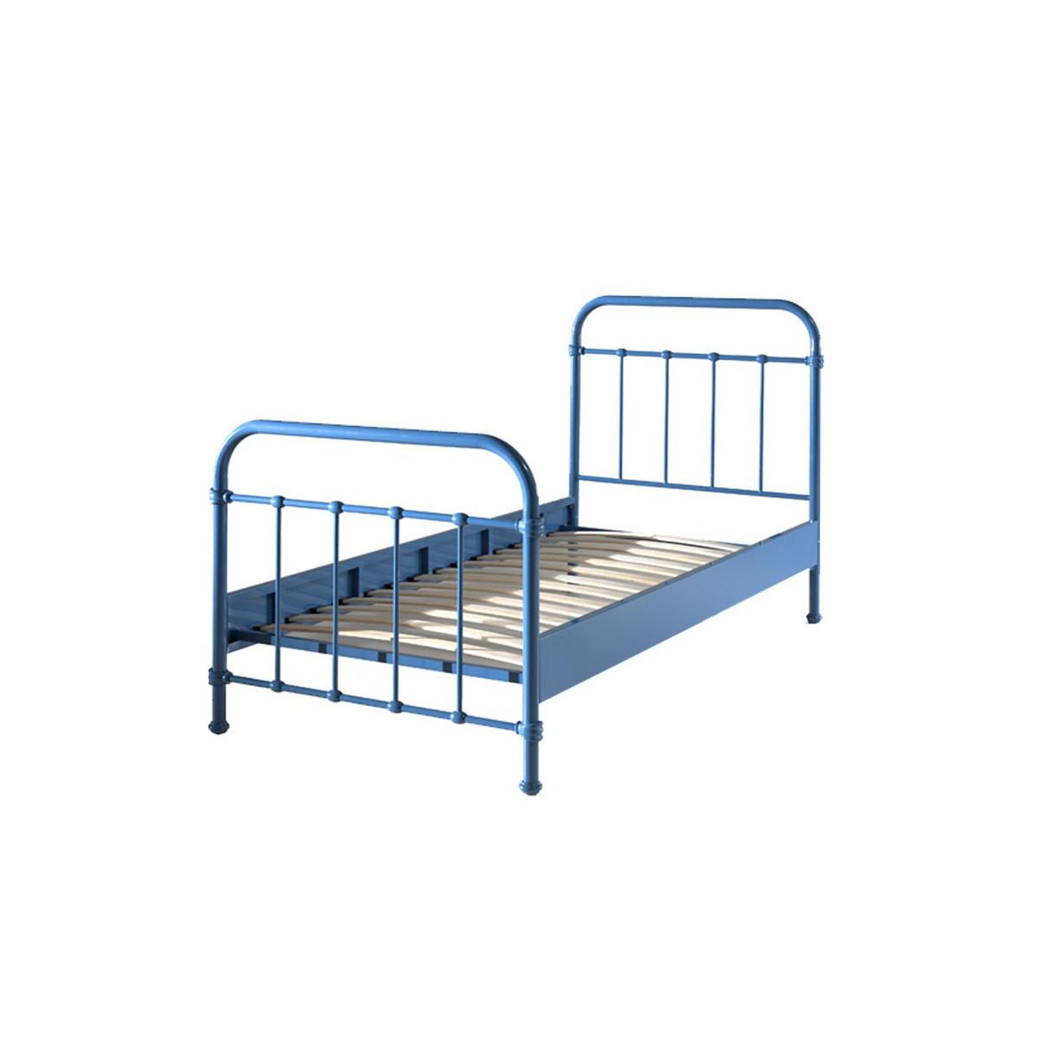 Voir la diapositive 2 : Paris Prix Lit enfant métal  new york  90x200cm bleu
