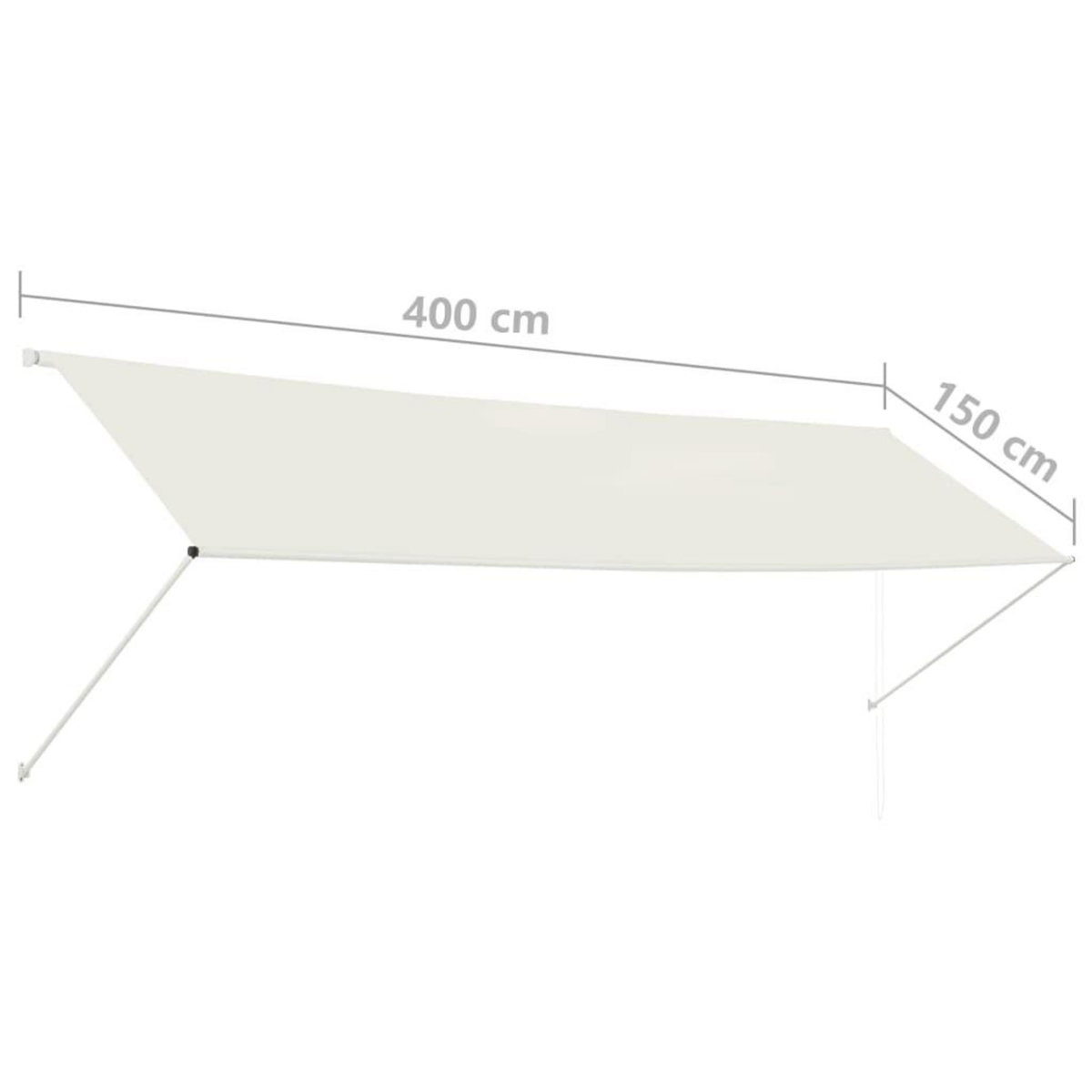 VIDAXL Auvent retractable 400x150 cm Creme