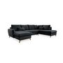 Voir la diapositive 5 : BEST MOBILIER Lagom - canapé d'angle panoramique - convertible - avec coffre - en tissu - 7 places - droit