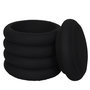 Voir la diapositive 3 : The Home Deco Factory Pouf de rangement maille nid d'abeille ATOME - Noir