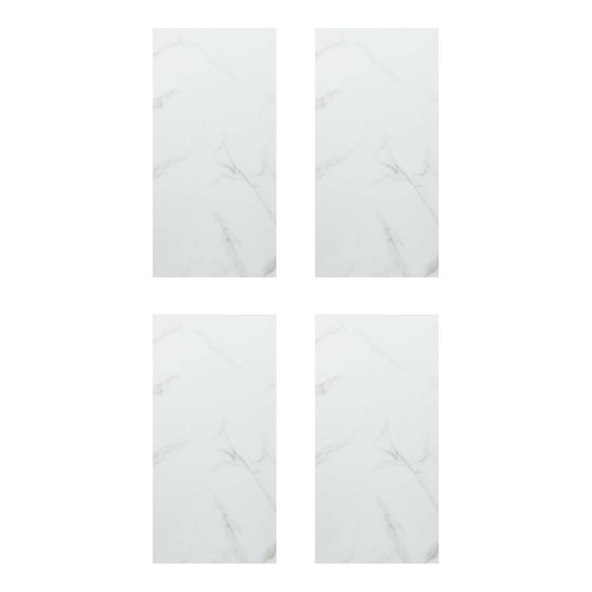 ATMOSPHERA Lot de 4 panneaux effet marbre  bano  30x60cm blanc