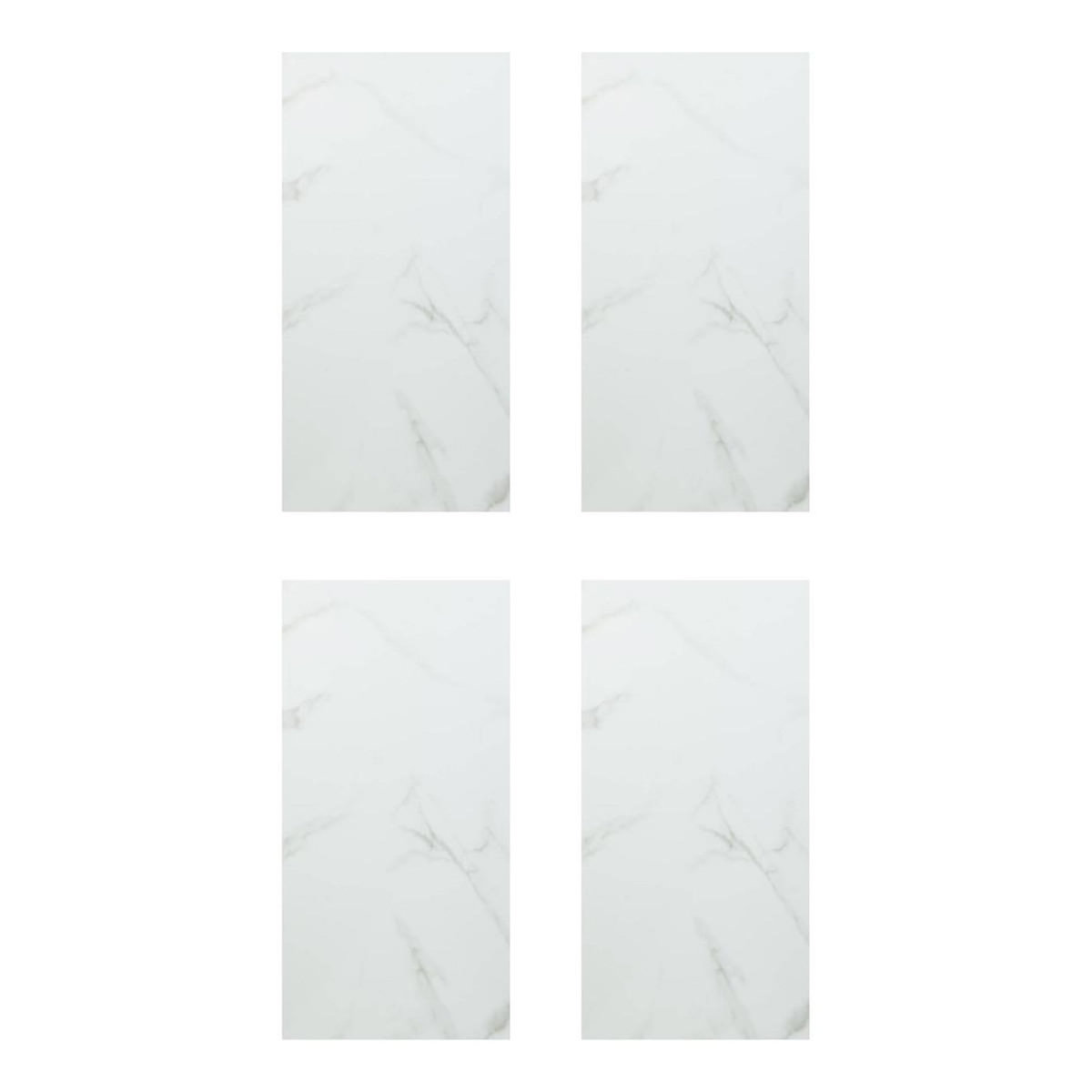 ATMOSPHERA Lot de 4 Panneaux Effet Marbre  Bano  30x60cm Blanc