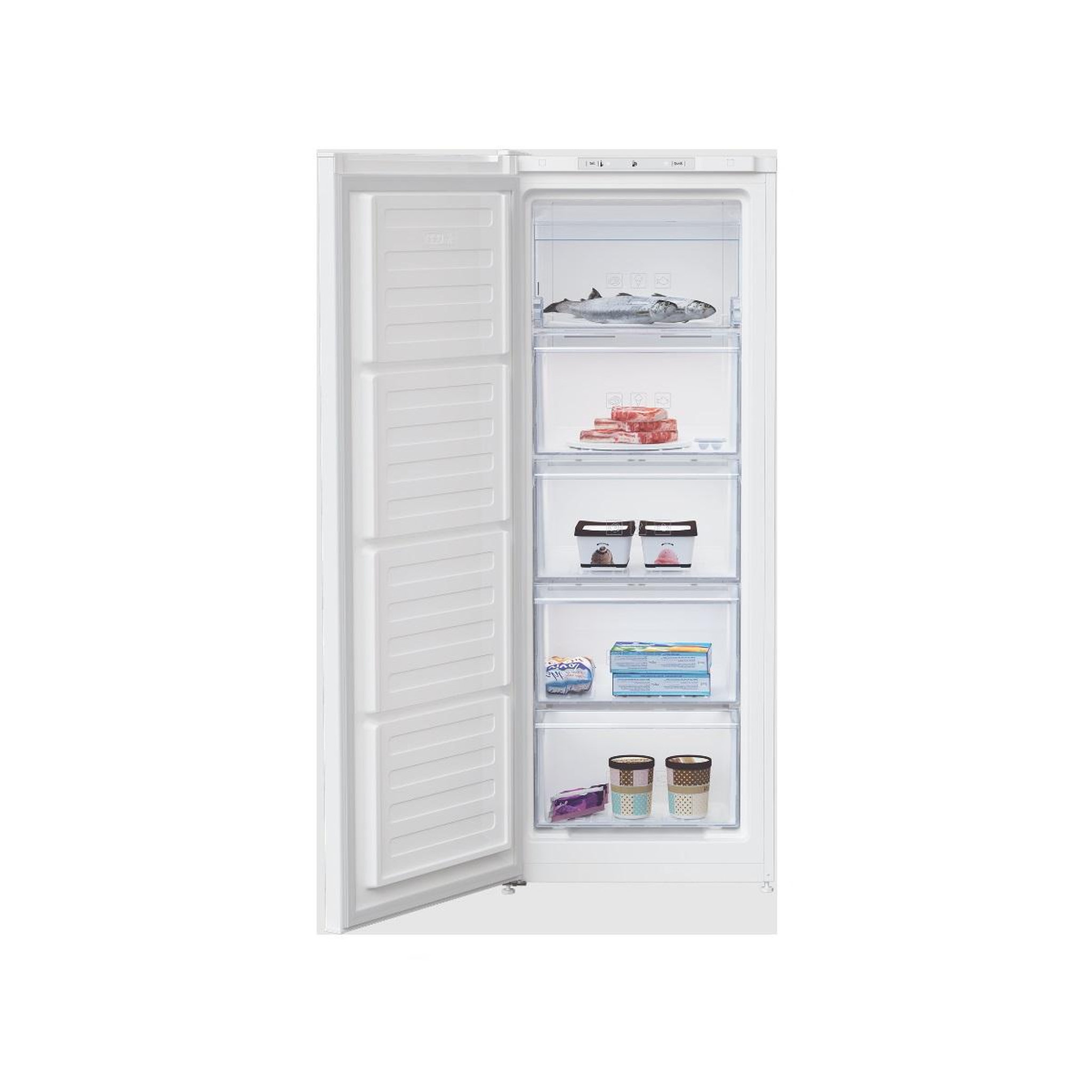 Voir la diapositive 4 : Beko Congélateur armoire 54cm 196l statique - rfsm200t41wn