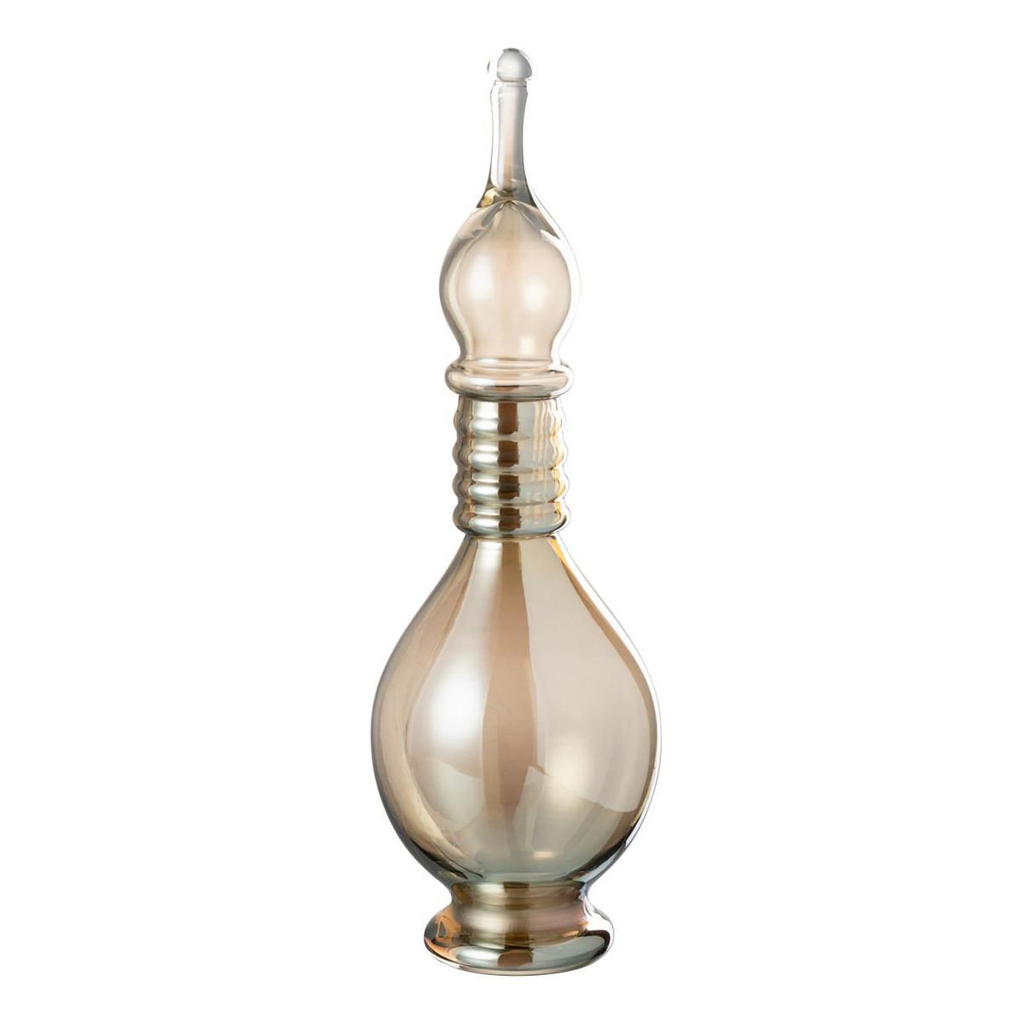 J-LINE Vase bouchon fiole en verre  jo  40cm beige