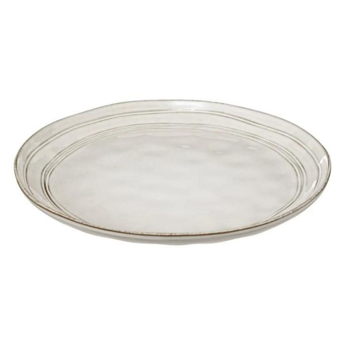 SECRET DE GOURMET Service de Table 12 Pièces  Flower  26cm Gris