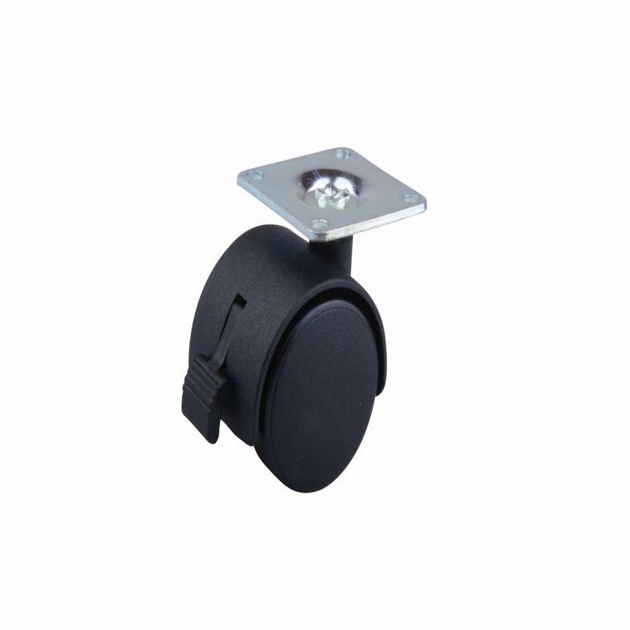 CENTRALE BRICO Roulette de meuble 50mm plaquette frein noir
