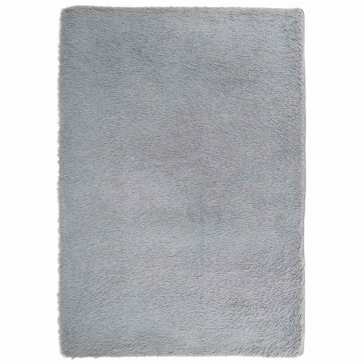 VIDAXL Tapis shaggy a poils longs NAVARRA gris argente 240x340 cm