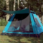 VIDAXL Tente de camping a dome 5 personnes bleu liberation rapide