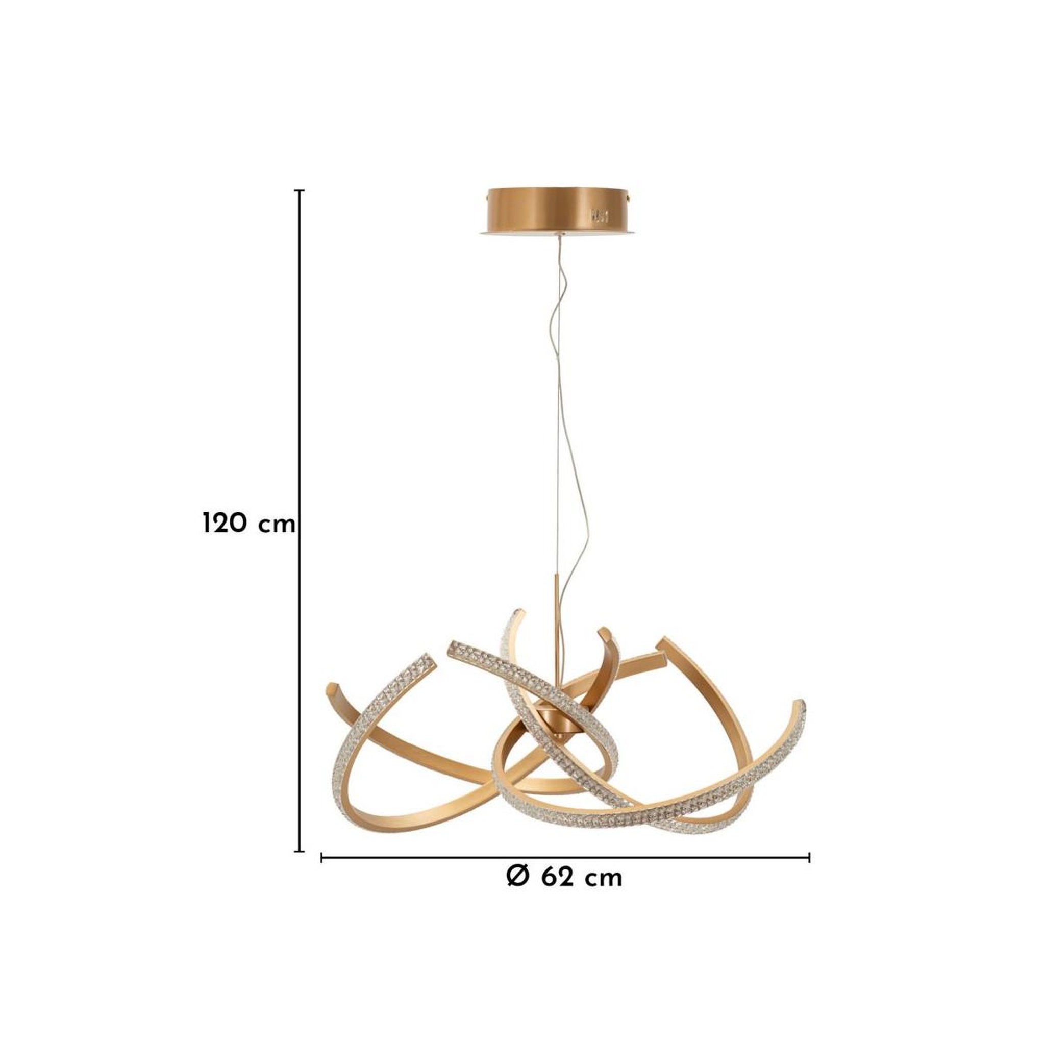 Voir la diapositive 6 : Paris Prix Suspension led  celtic  120cm or
