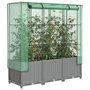 Voir la diapositive 1 : VIDAXL Jardiniere surelevee avec housse aspect rotin 120x40x138 cm