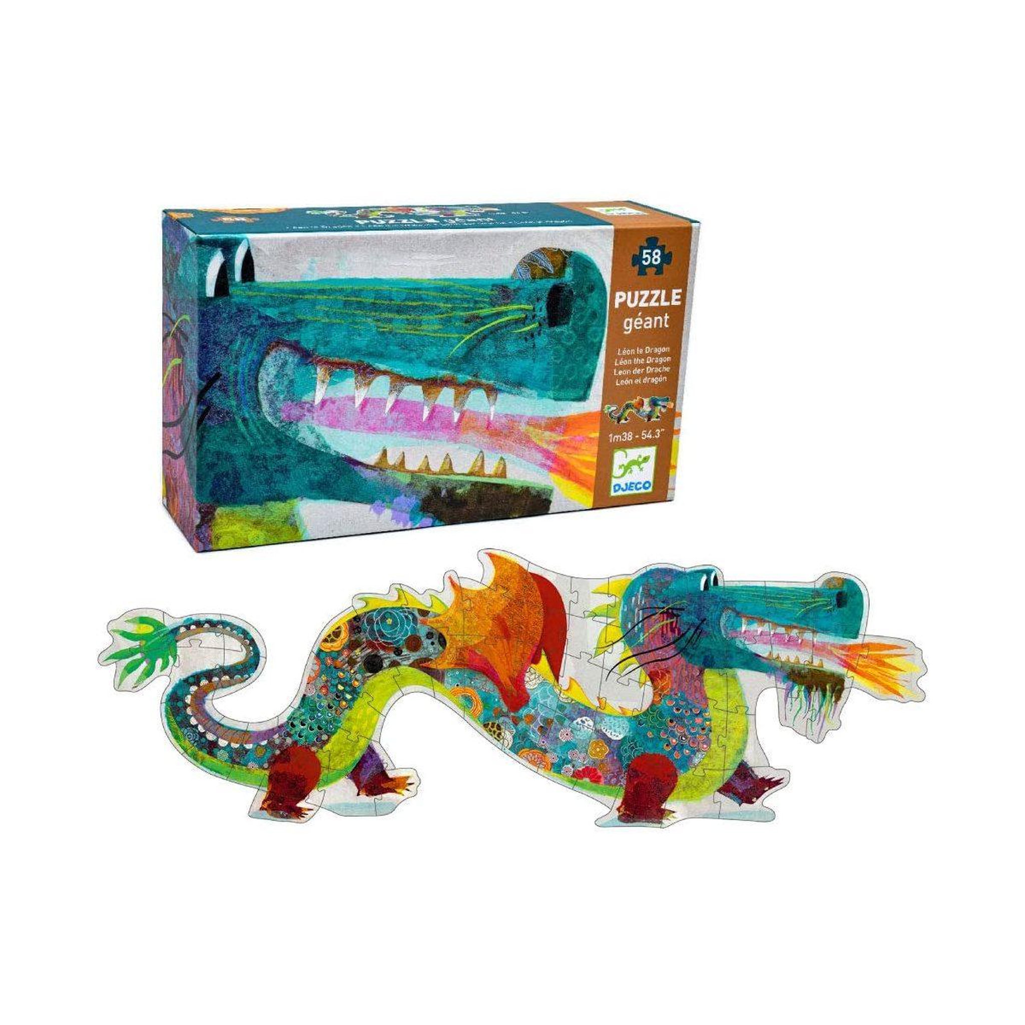 Djeco Puzzle geant leon le dragon