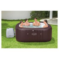 Spa gonflable 6 places carré Bestway 180x180cm. PVC Duraplus. diffuseur. 1  cartouche filtrante. bâche à bulles isotherme. kit de - Cdiscount Jardin