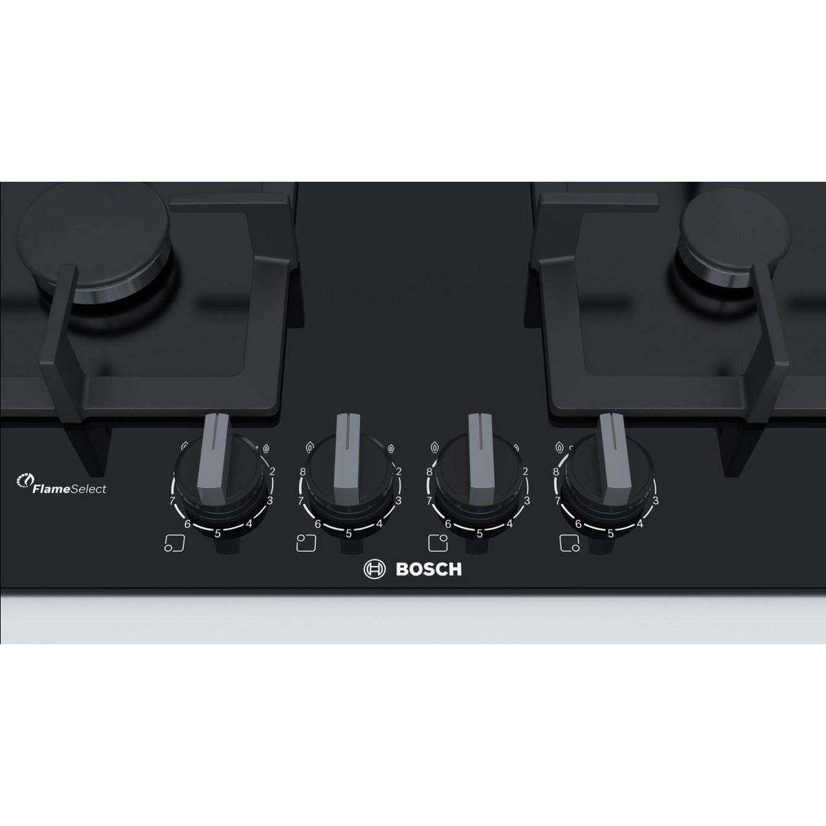 BOSCH Table verre gaz 60cm noir semi-fleur de plan - ppp6a6b20