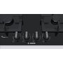 Voir la diapositive 5 : BOSCH Table verre gaz 60cm noir semi-fleur de plan - ppp6a6b20