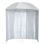 OUTSUNNY Parasol de plage Ø 2,2 x 2,2H cm protection UPF 50 + sac transport, sardines et lestage intégrés crème