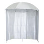 Voir la diapositive 1 : OUTSUNNY Parasol de plage Ø 2,2 x 2,2H cm protection UPF 50 + sac transport, sardines et lestage intégrés crème