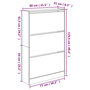 Voir la diapositive 6 : VIDAXL Armoire a chaussures chene sonoma 80x21x125,5cm bois ingenierie
