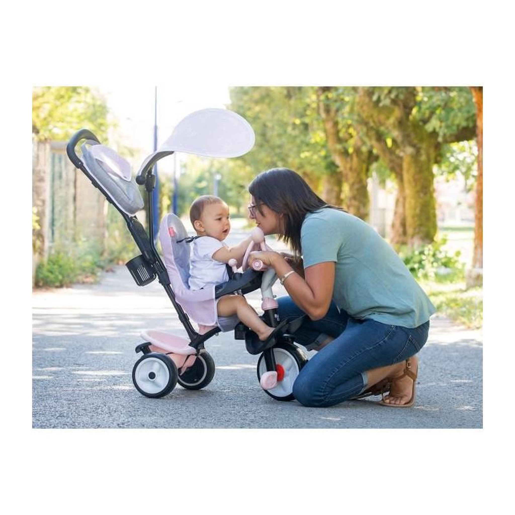 Voir la diapositive 3 : SMOBY Tricycle Baby Driver Plus Rose - SMOBY