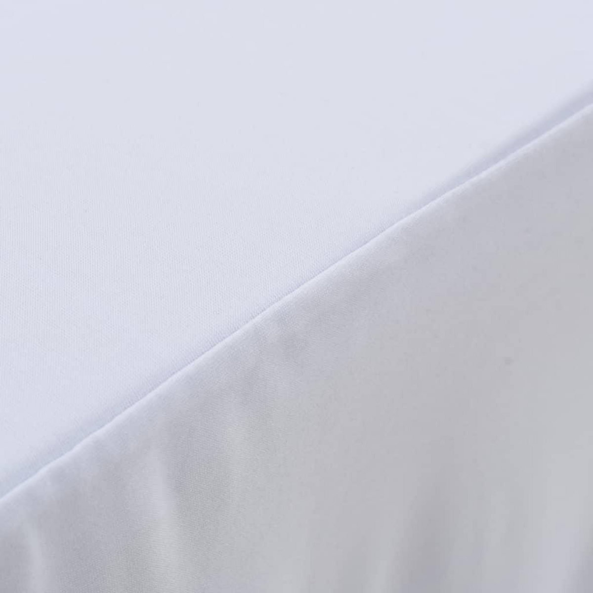 VIDAXL Nappes elastiques de table avec jupon 2 pcs 183x76x74cm Blanc