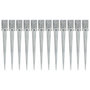 Voir la diapositive 1 : VIDAXL Piquets au sol 12 pcs Argente 9x9x75 cm Acier galvanise