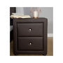 Voir la diapositive 2 : HomeStyle4U Table de chevet simili cuir brun nuit