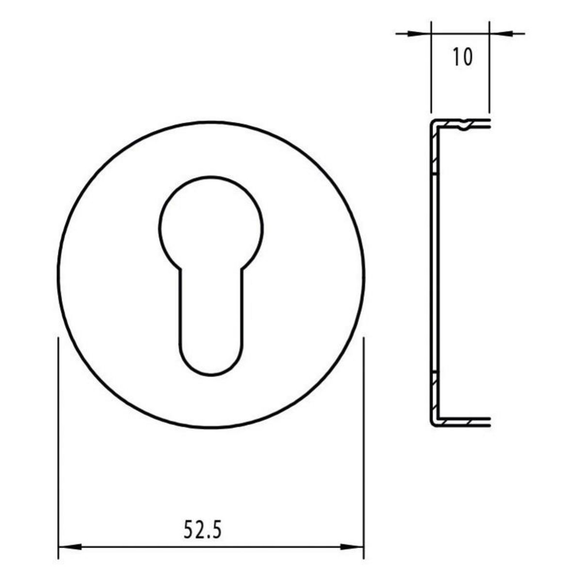 HERACLES Paire de rosace MORGAN type clé I finition laiton poli HERACLES B MORGA LP07