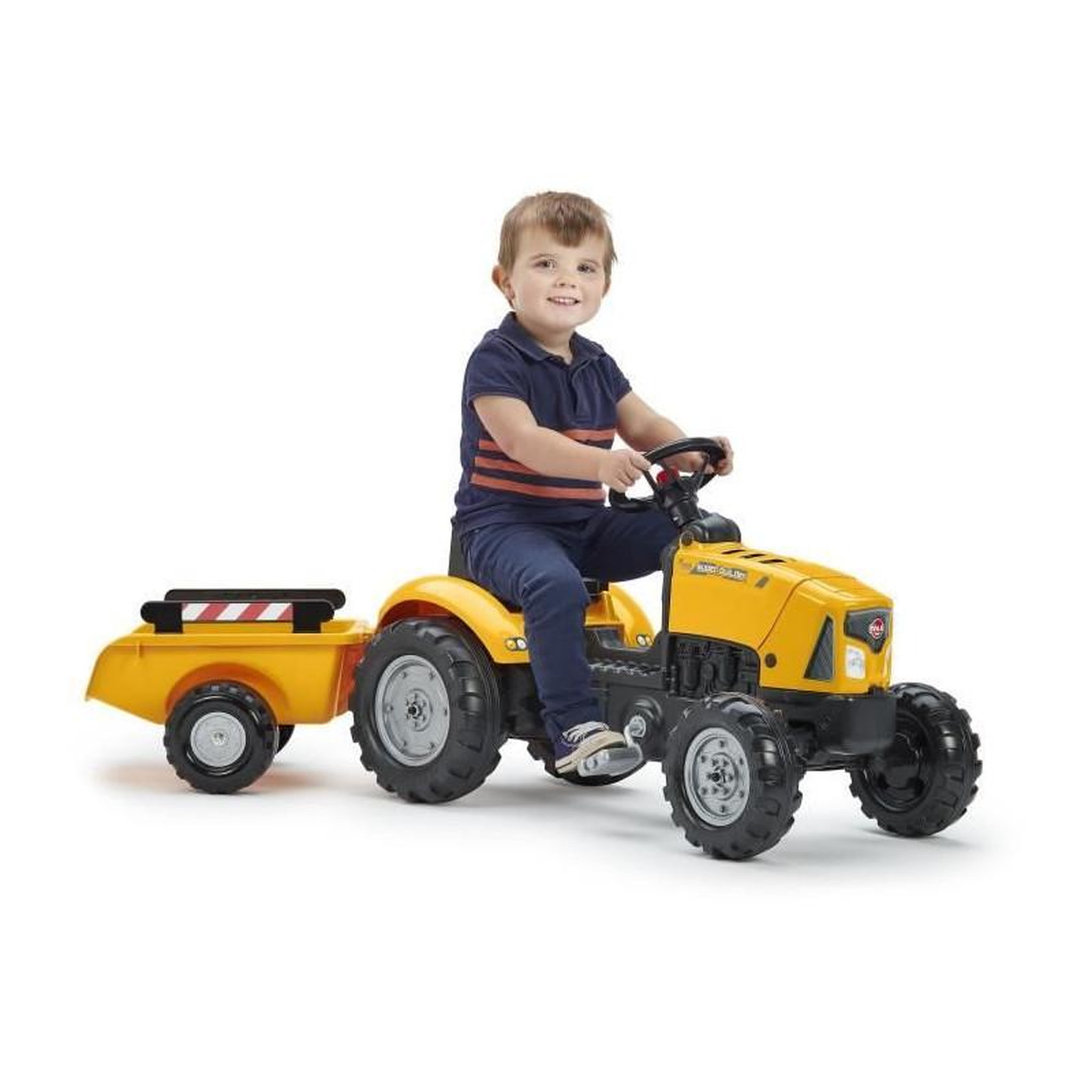 Voir la diapositive 2 : FALK Tracteur a pédales FALK SuperBuilder - capot ouvrant et remorque - de 2 a 5 ans