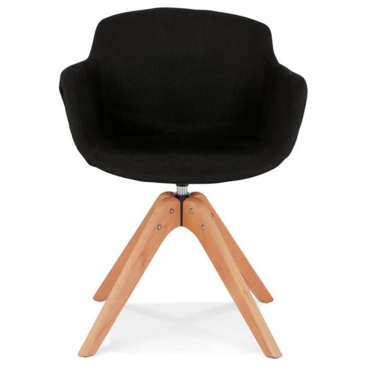 Paris Prix Fauteuil Design  Militao  80cm Noir & Naturel