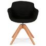 Voir la diapositive 2 : Paris Prix Fauteuil Design  Militao  80cm Noir & Naturel