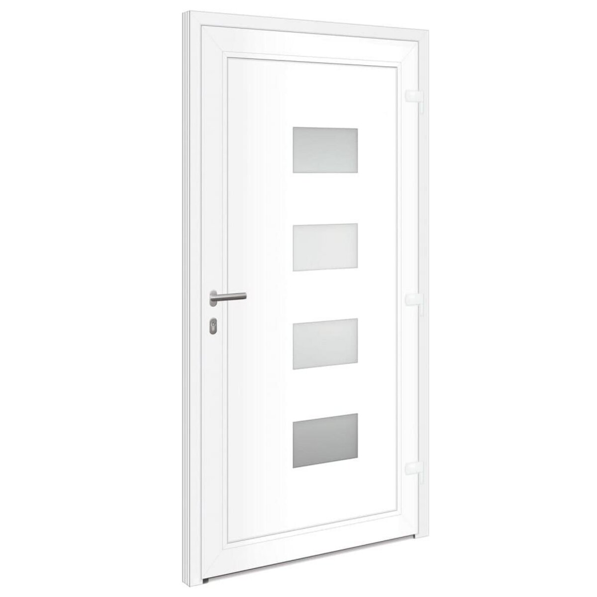 VIDAXL Porte d'entree Blanc 110x210 cm Aluminium et PVC