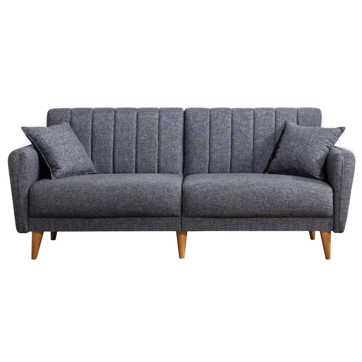 Habitat et Jardin Canapé-lit 3 places en tissu  Aqua  205 x 85 x 85 cm - Gris foncé