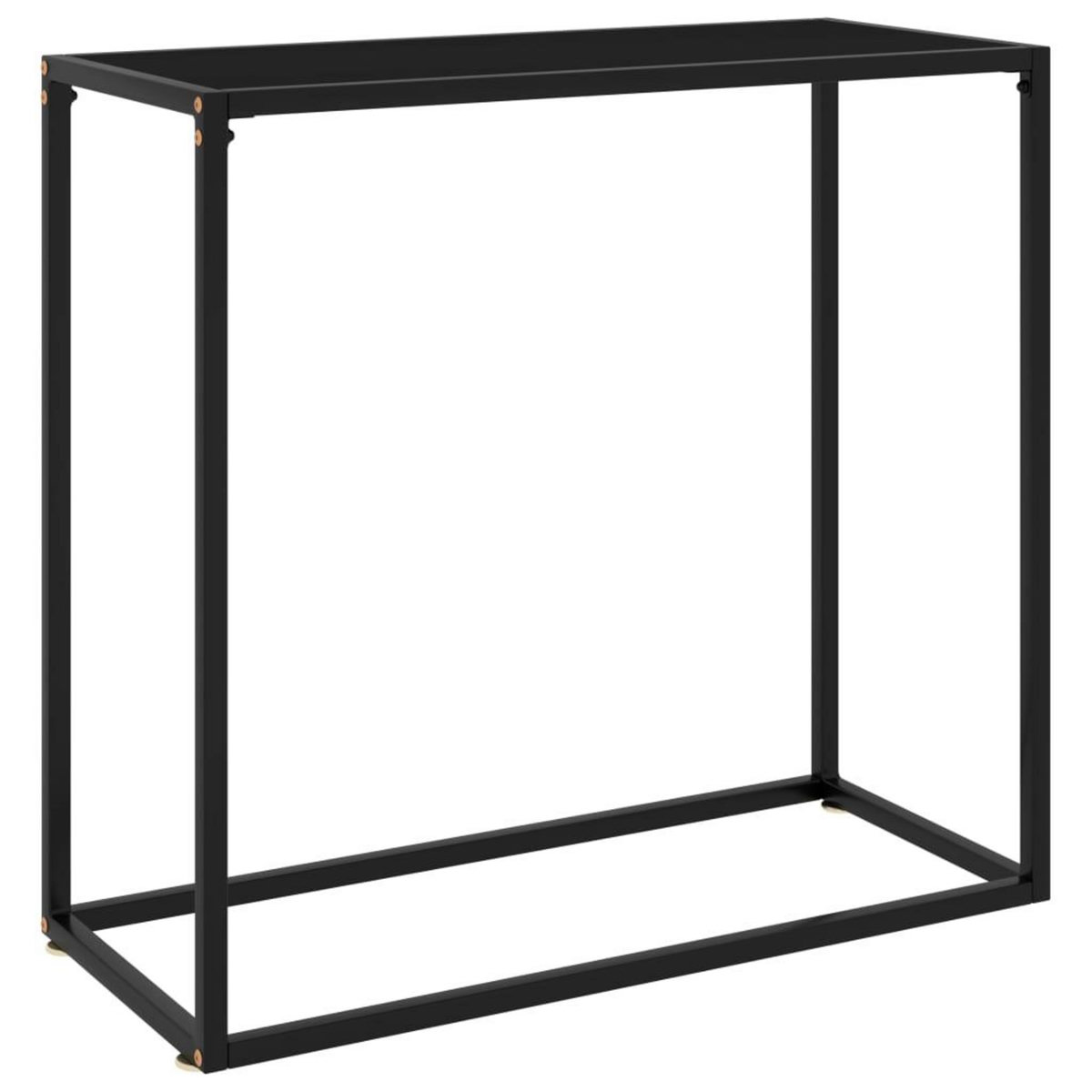 VIDAXL Table console Noir 80x35x75 cm Verre trempe