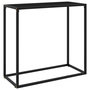 Voir la diapositive 1 : VIDAXL Table console Noir 80x35x75 cm Verre trempe