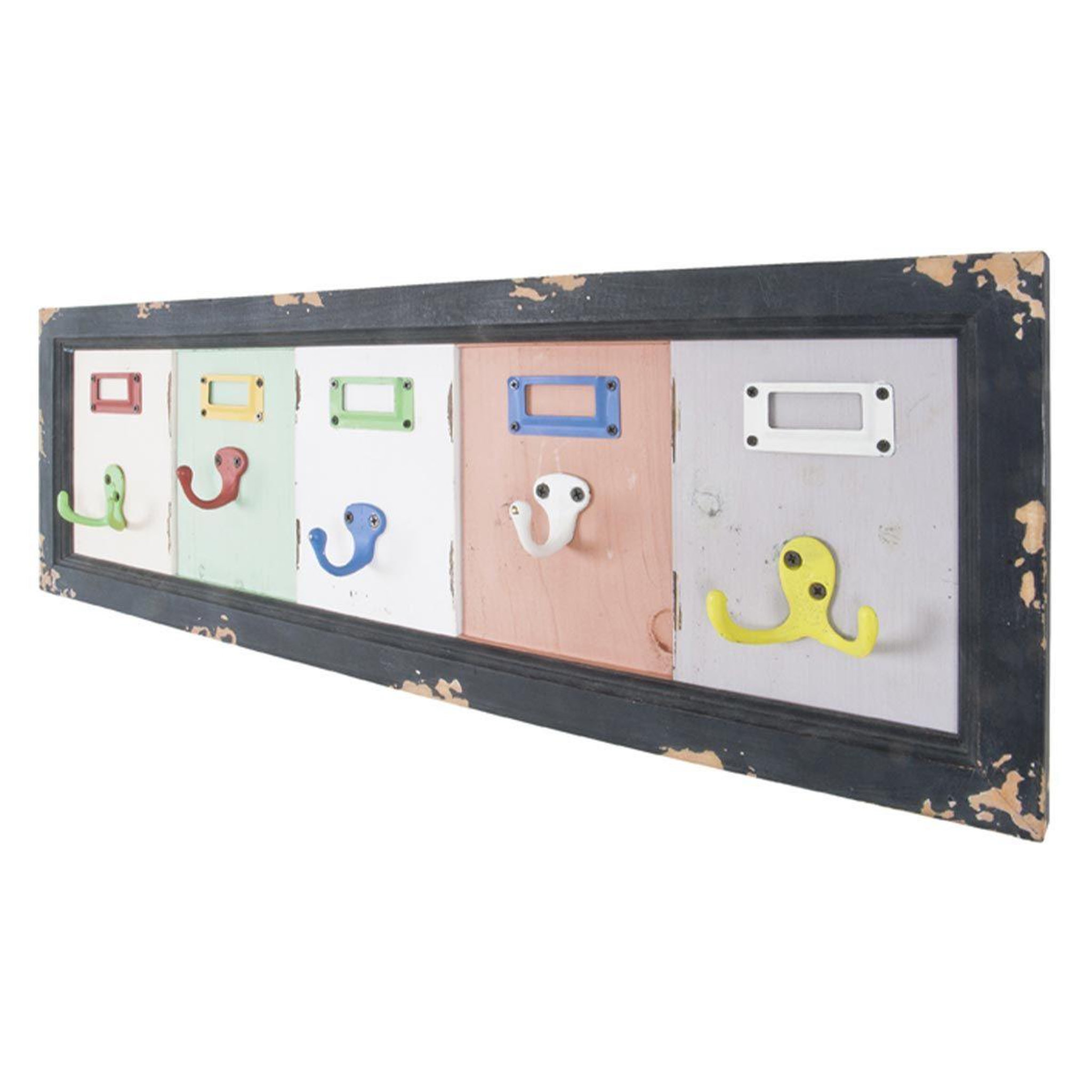 Voir la diapositive 2 : Paris Prix Patère murale 5 crochets  optik  66cm multicolore