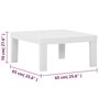 Voir la diapositive 6 : VIDAXL Salon de jardin 4 pcs avec coussins Plastique Blanc