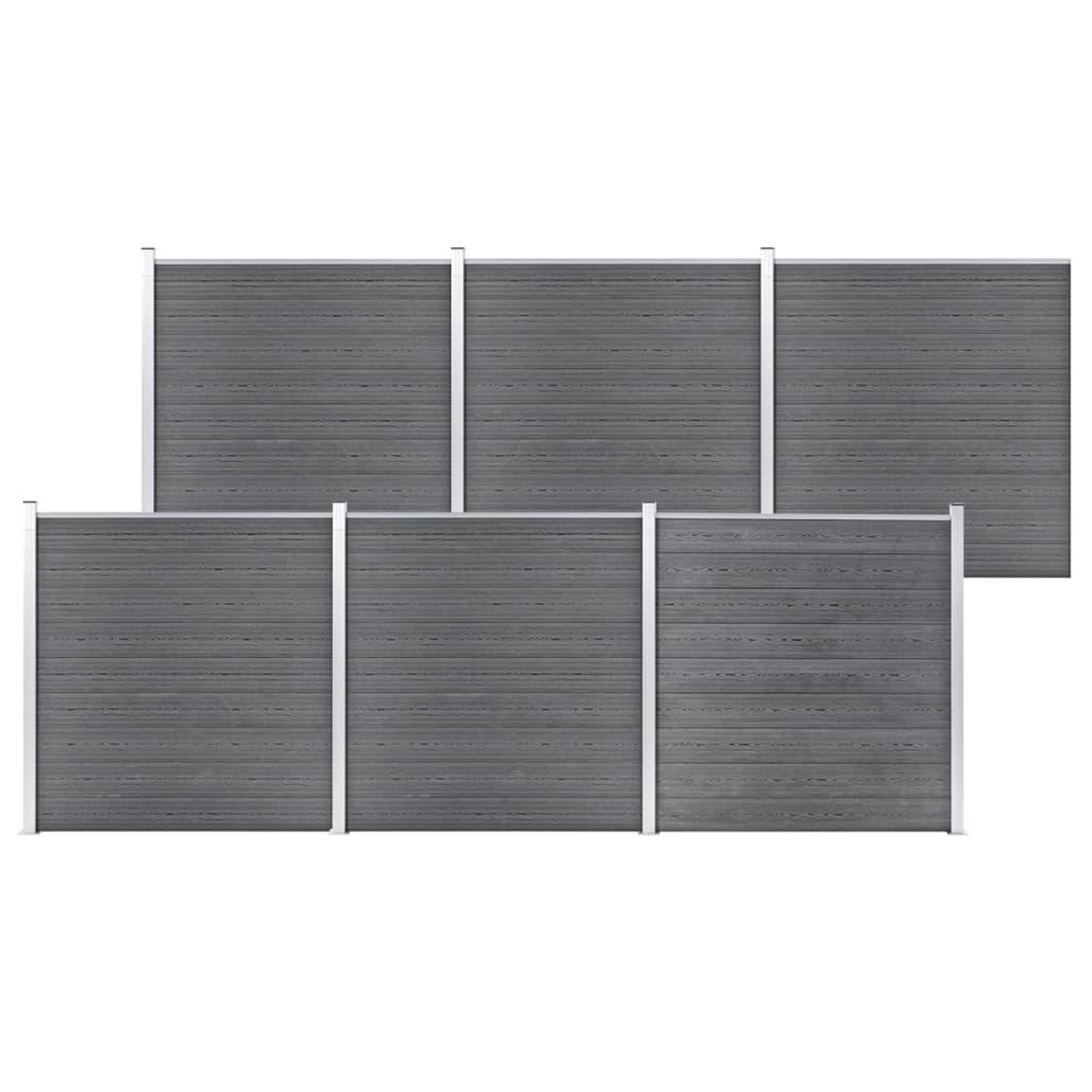 Voir la diapositive 1 : VIDAXL Cloture de jardin WPC 1045x186 cm Gris