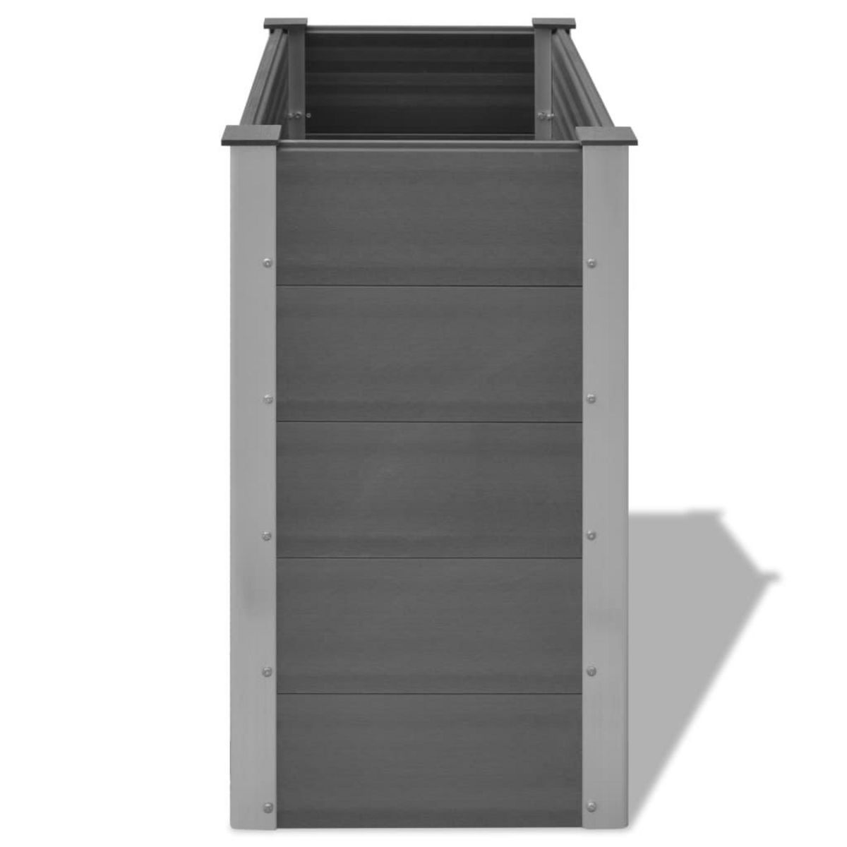 VIDAXL Lit sureleve de jardin WPC 100x50x91 cm Gris