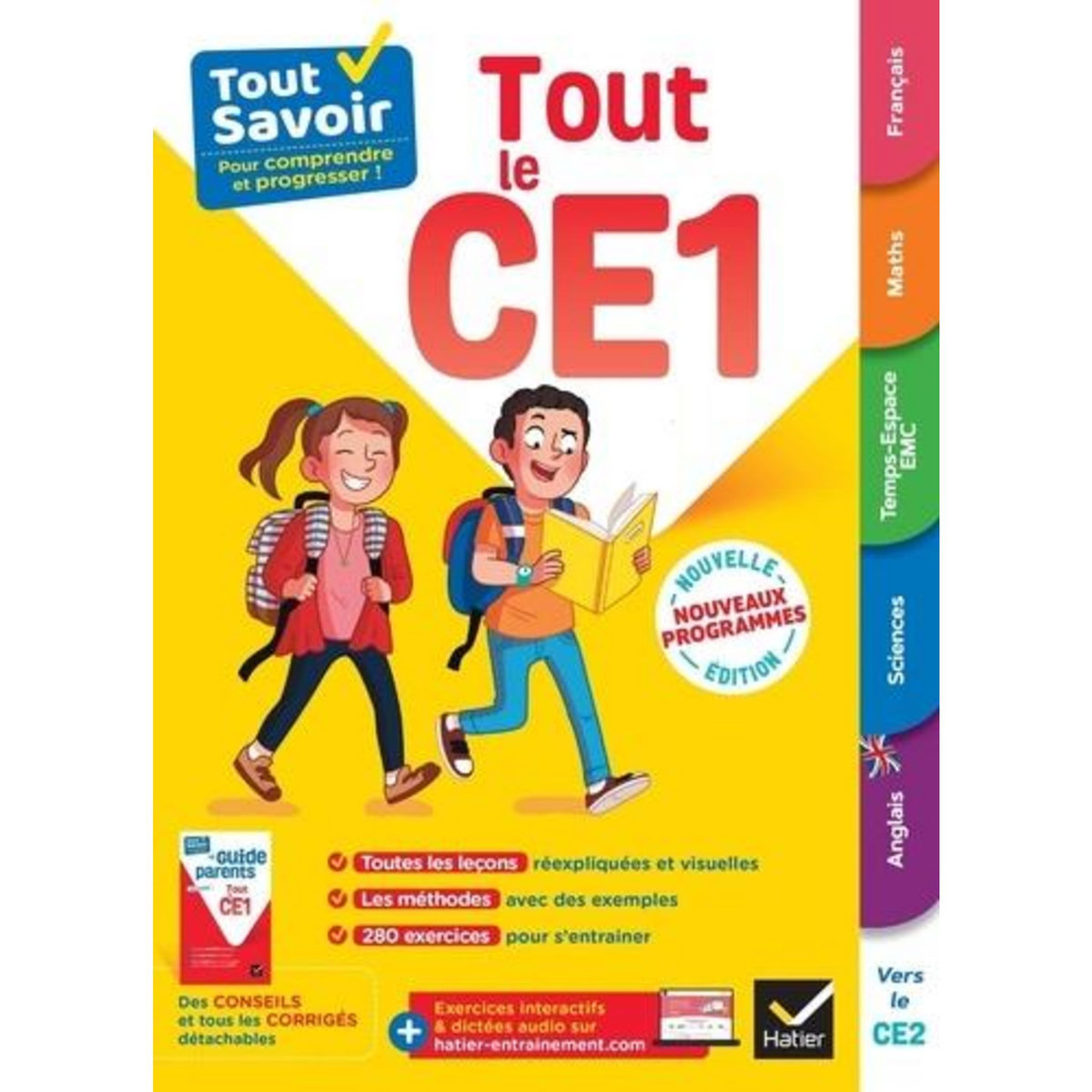 TOUT LE CE1. AVEC LE GUIDE PARENTS DETACHABLE, EDITION 2024, Grison Stéphanie
