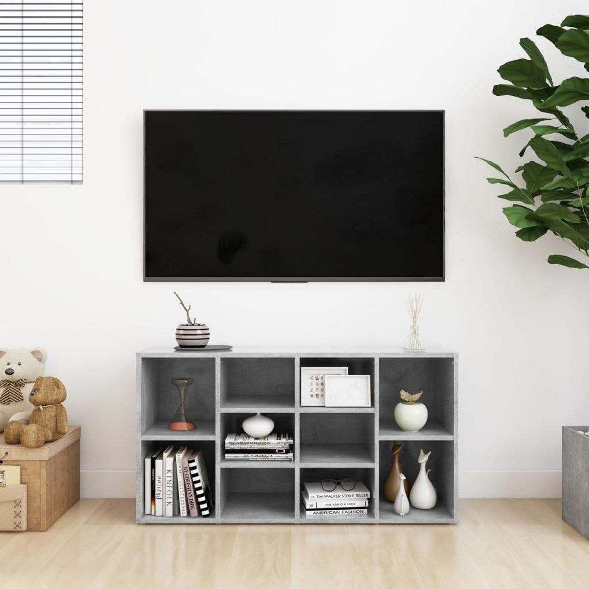 VIDAXL Banc a chaussures Gris beton 103x30x54,5 cm Bois d'ingenierie