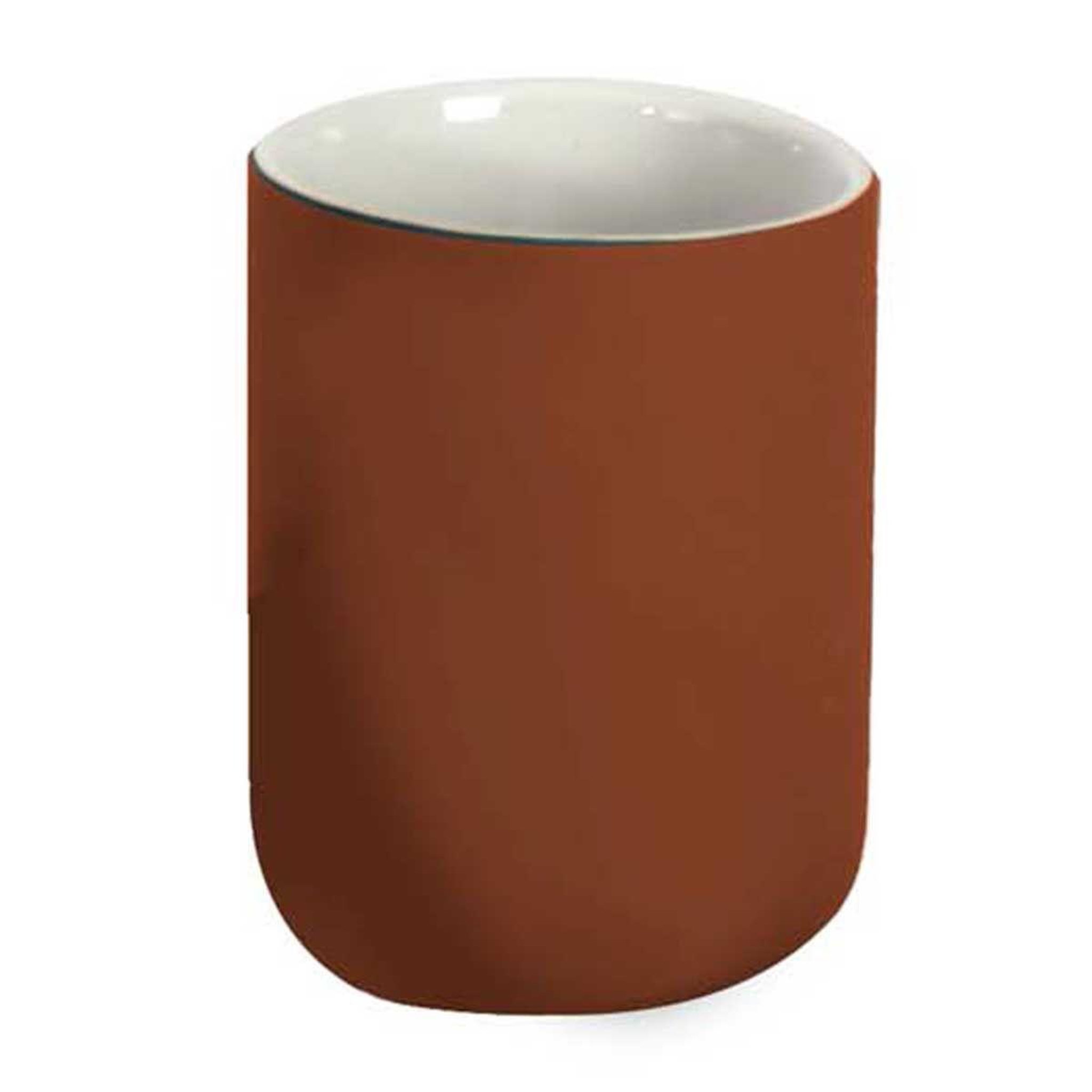 Voir la diapositive 1 : Douceur d'Intérieur Gobelet brosse à dents  mambo  9cm terracotta