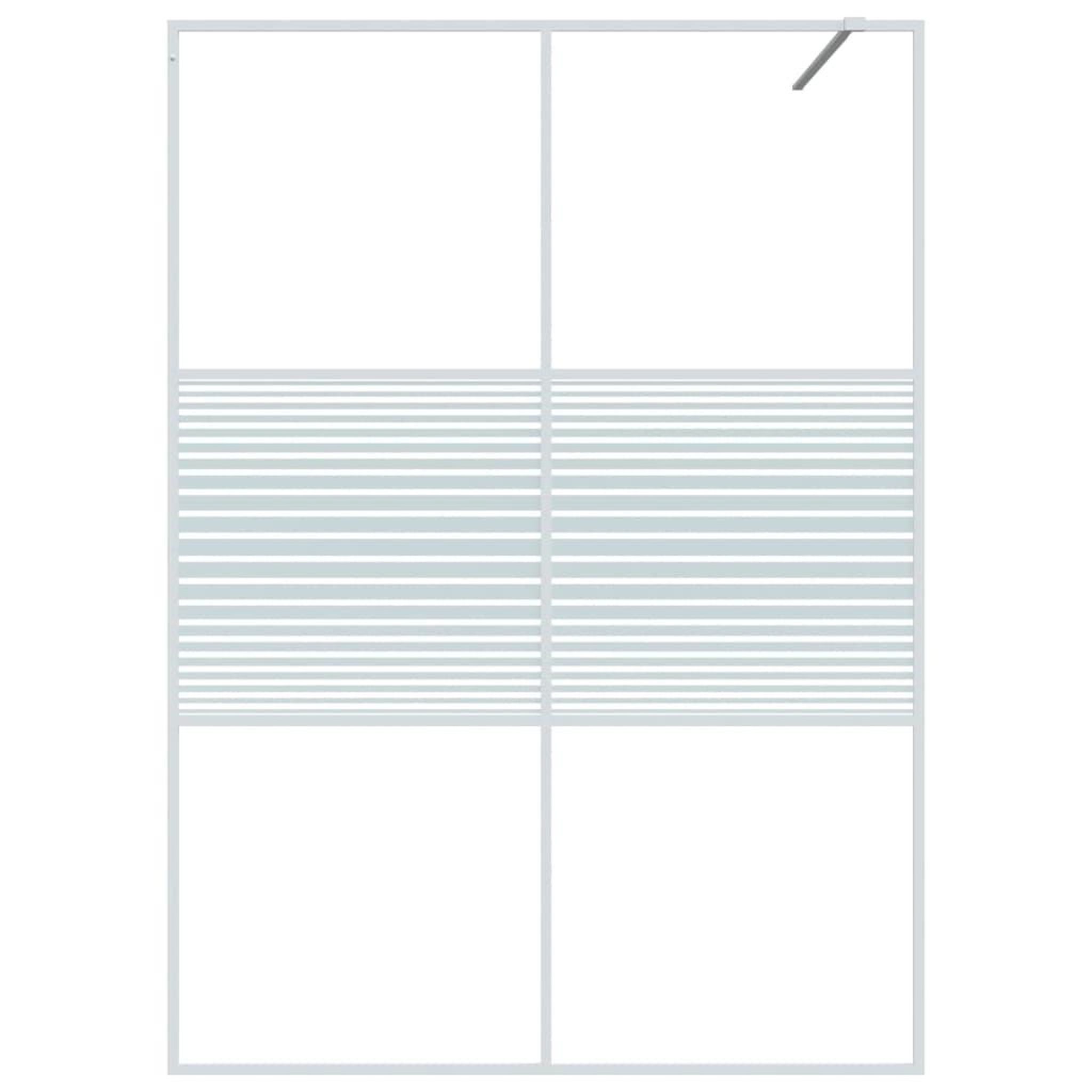 Voir la diapositive 3 : VIDAXL Paroi de douche Blanc 140x195 cm Verre ESG transparent