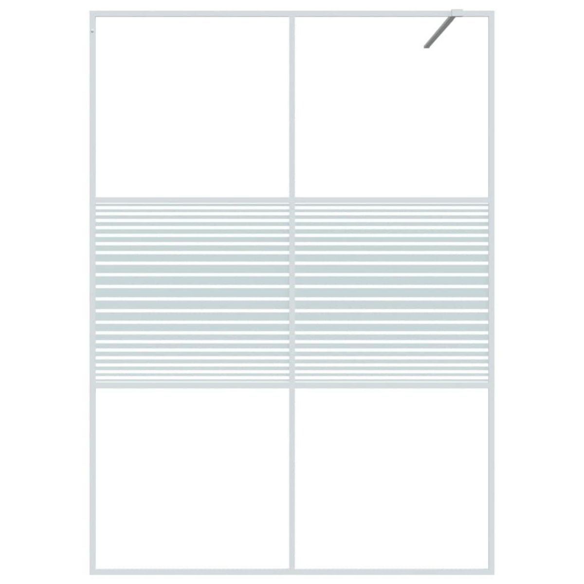 VIDAXL Paroi de douche Blanc 140x195 cm Verre ESG transparent