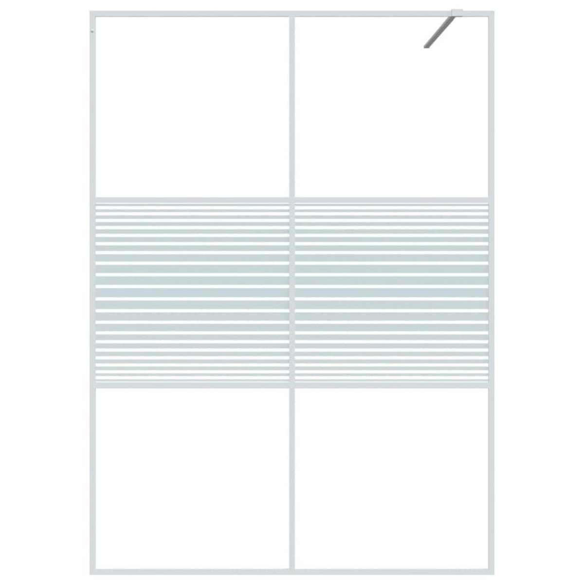 VIDAXL Paroi de douche Blanc 140x195 cm Verre ESG transparent
