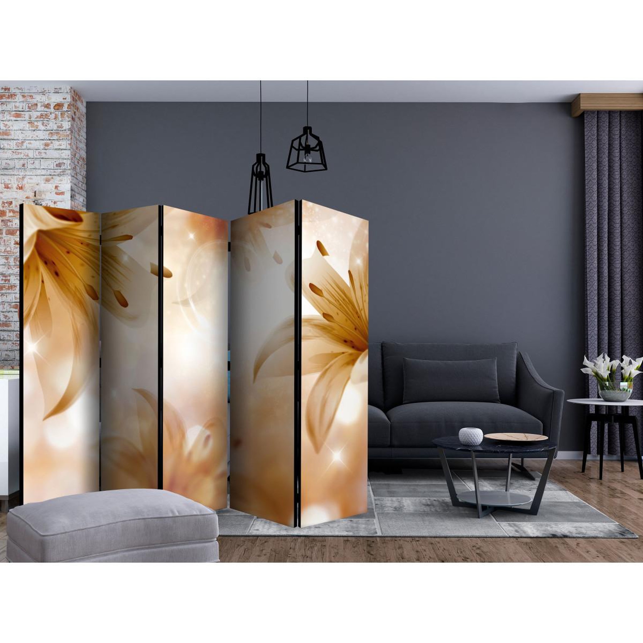 Voir la diapositive 2 : Paris Prix Paravent 5 volets  queens of summer  172x225cm