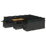 Voir la diapositive 2 : VIDAXL Salon de jardin 11 pcs avec coussins noir resine tressee