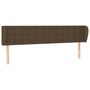 Voir la diapositive 2 : VIDAXL Tete de lit avec oreilles Marron fonce 183x23x78/88 cm Tissu