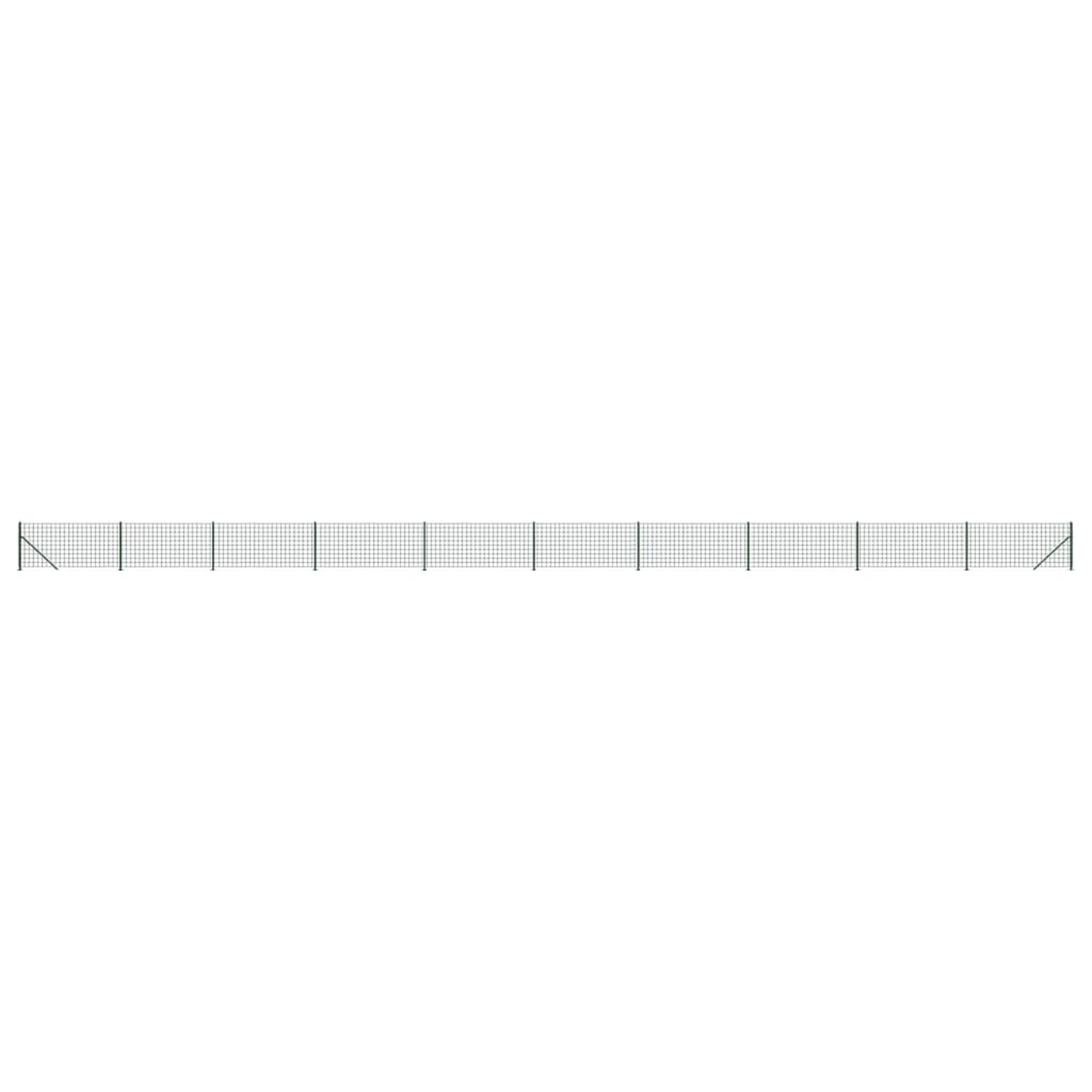 Voir la diapositive 2 : VIDAXL Cloture en treillis metallique avec bride vert 1x25 m